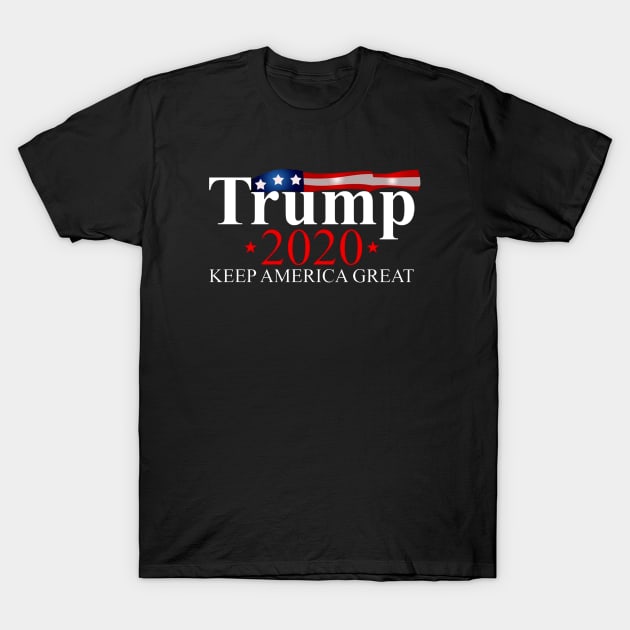 Re Elect Donald Trump 2020 USA Keep America T-Shirt by DowlingArt